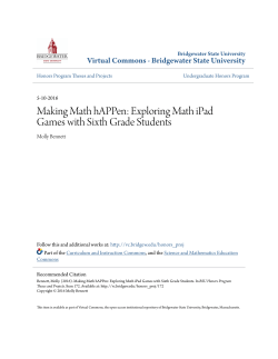 Making Math hAPPen: Exploring Math iPad Games with Sixth Grade