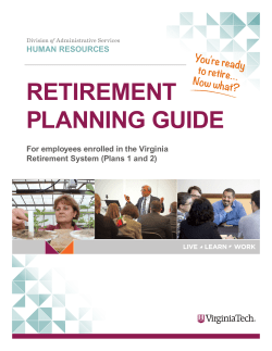 Retirement Planning Guide - Human Resources