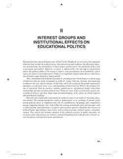 Politics of Interest: Interest Groups and Advocacy Coalitions in
