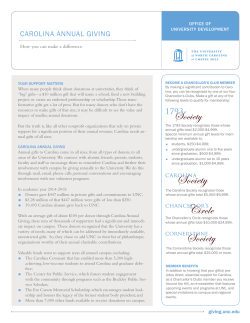 carolina annual giving - Invest in Carolina - UNC