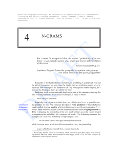 4 N-GRAMS