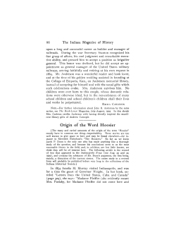 Origin of the Word Hoosier