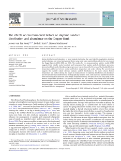 The effects of environmental factors on daytime sandeel distribution