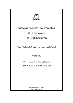 The Civil Liability Act: Impact and Effect