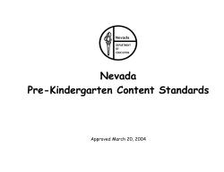Nevada Pre-Kindergarten Content Standards
