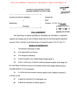 Plea Agreement - US Department of Justice