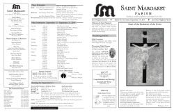 Mass Schedule Feast of the Exultation of the Cross