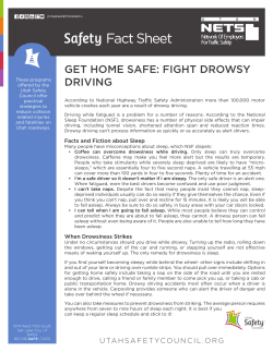 Get Home Safe: Fight Drowsy Driving