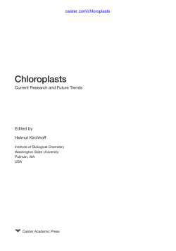 Chloroplasts - Caister Academic Press