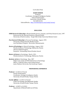 Curriculum Vitae - USF :: School of Information