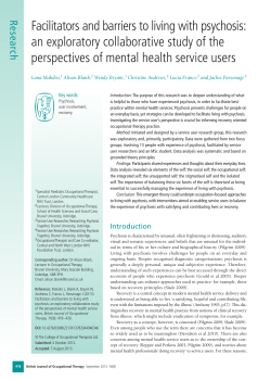 Facilitators and barriers to living with psychosis
