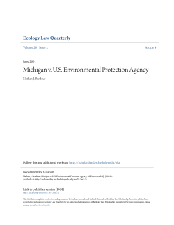 Michigan v. US Environmental Protection Agency