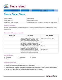 Cherry Factor Trees