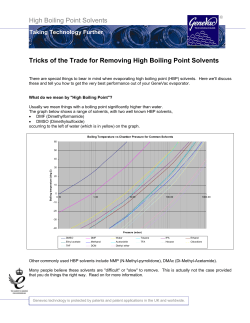High boiling Point Solvents
