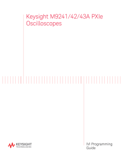 Keysight M9241/42/43A PXIe Oscilloscopes IVI Programming Guide