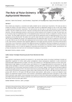 The Role of Pulse Oximetry in Resuscitation of