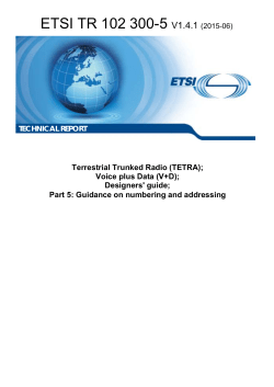 ETSI TR 102 300