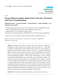 Energy-Efficient Cognitive Radio Sensor Networks: Parametric and