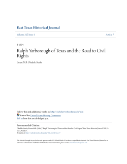 Ralph Yarborough of Texas and the Road to Civil Rights