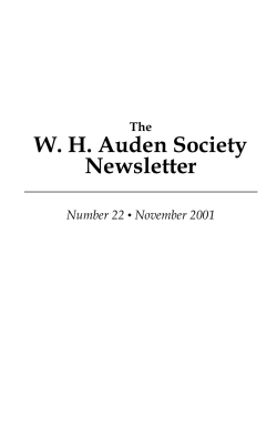 Newsletter 22 - November 2001