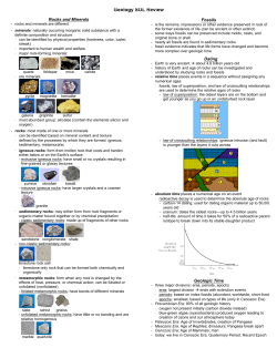 Geology SOL Review