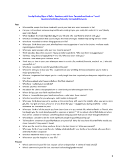 Questions For Finding Naturally Connected Networks