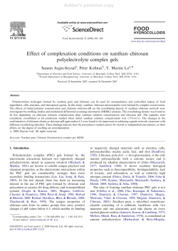 Effect of complexation conditions on xanthan&ndash;chitosan