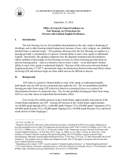 Limited English Proficiency