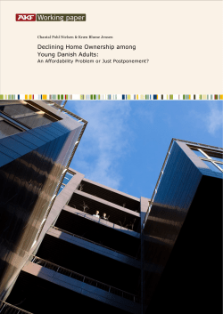Declining Home Ownership among Young Danish Adults