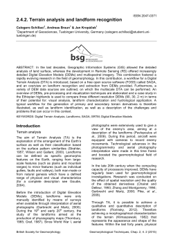 2.4.2. Terrain analysis and landform recognition