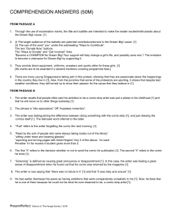 comprehension answers