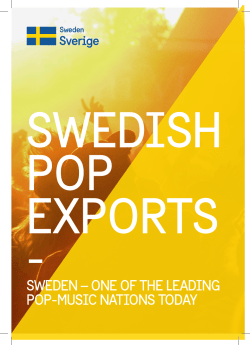 sweden &ndash; one of the leading pop-music nations
