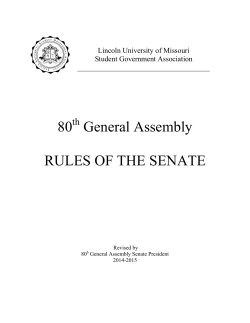 Rules of the Senate - Lincoln University