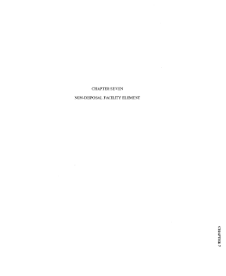 Non-disposal Facility Element