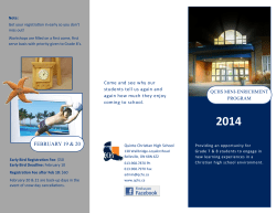 Mini Enrichment Course 2014 - Quinte Christian High School