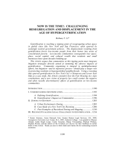 now is the time!: challenging resegregation and displacement in the