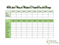 Pedometer Challenge - WellnessCampaign.org