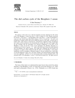 The diel carbon cycle of the Biosphere 2 ocean