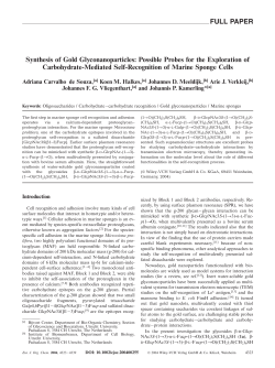 FULL PAPER Synthesis of Gold Glyconanoparticles: Possible