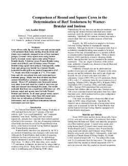 Comparison of Round and Square Cores in the Determination of