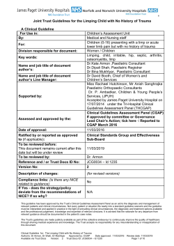 Template for clinical guidelines - Norfolk and Norwich University