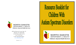 Autism Resource Booklet - Family Voices of North Dakota