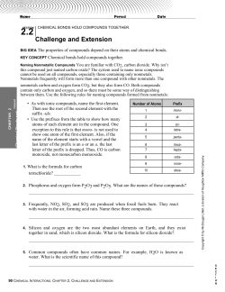Challenge and Extension