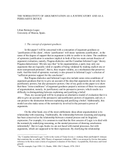 The normativity of argumentation as a justificatory and as a