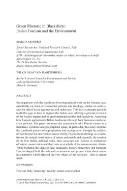 Green Rhetoric in Blackshirts: Italian Fascism and
