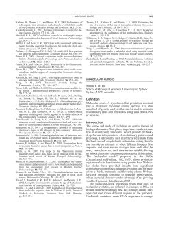 Sample chapter Molecular clocks
