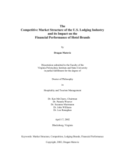 The Competitive Market Structure of the U.S. Lodging Industry and