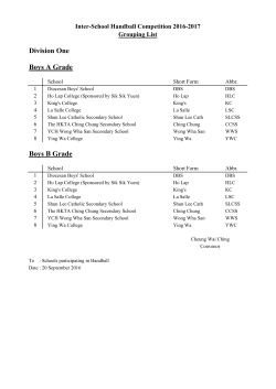 Grouping List - HKSSF.ORG.HK