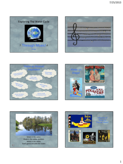 Exploring The Water Cycle Through Music!
