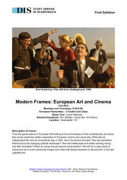 Modern Frames: European Art and Cinema